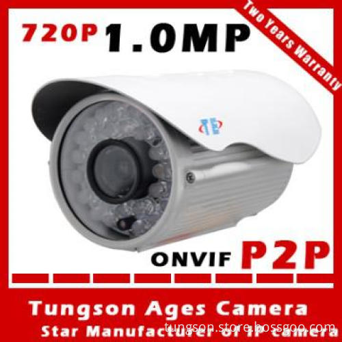 free P2P 1 Megapixel IP Camera with IR CUT IR 40M CCTV Camera
